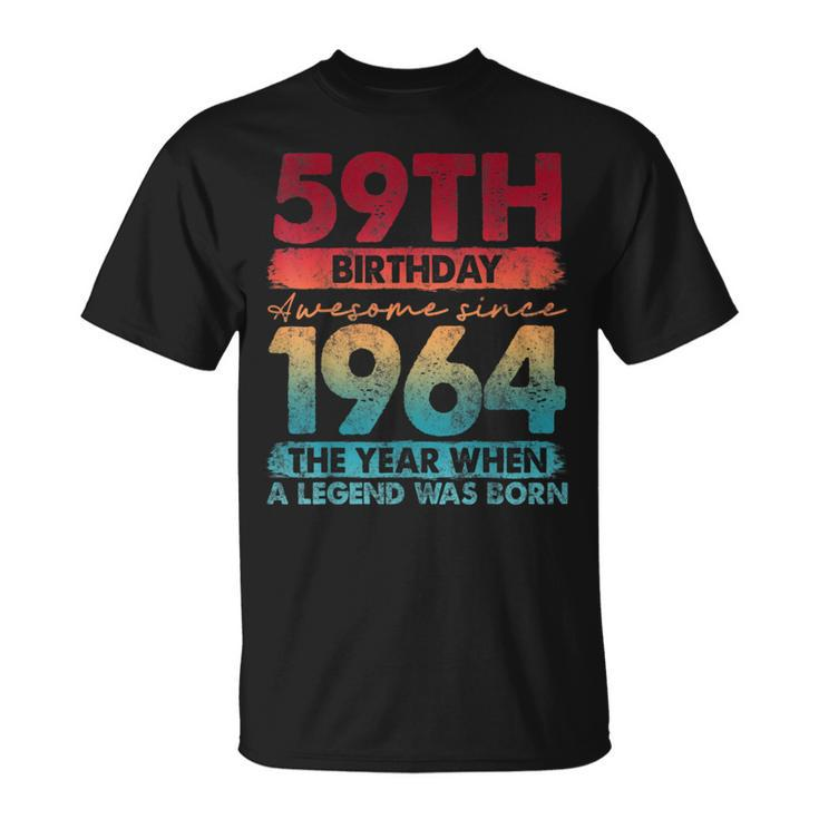 Vintage 1964 59 Year Old Limited Edition 59Th Birthday T-Shirt