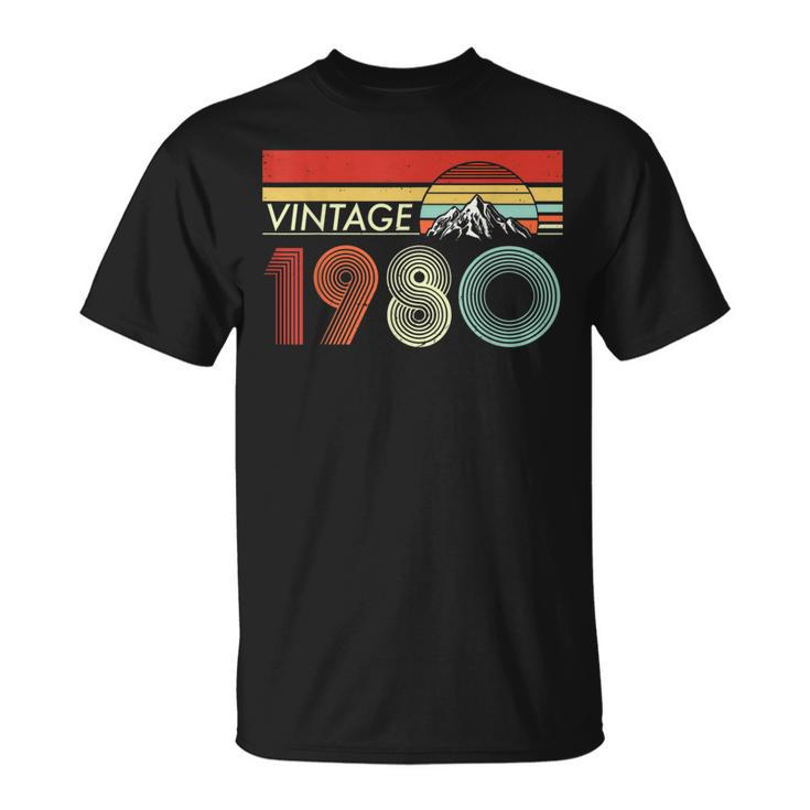 Vintage 1980 Funny 40 Years Old Boys And Girls 40Th Birthday 40Th Birthday Funny Gifts Unisex T-Shirt