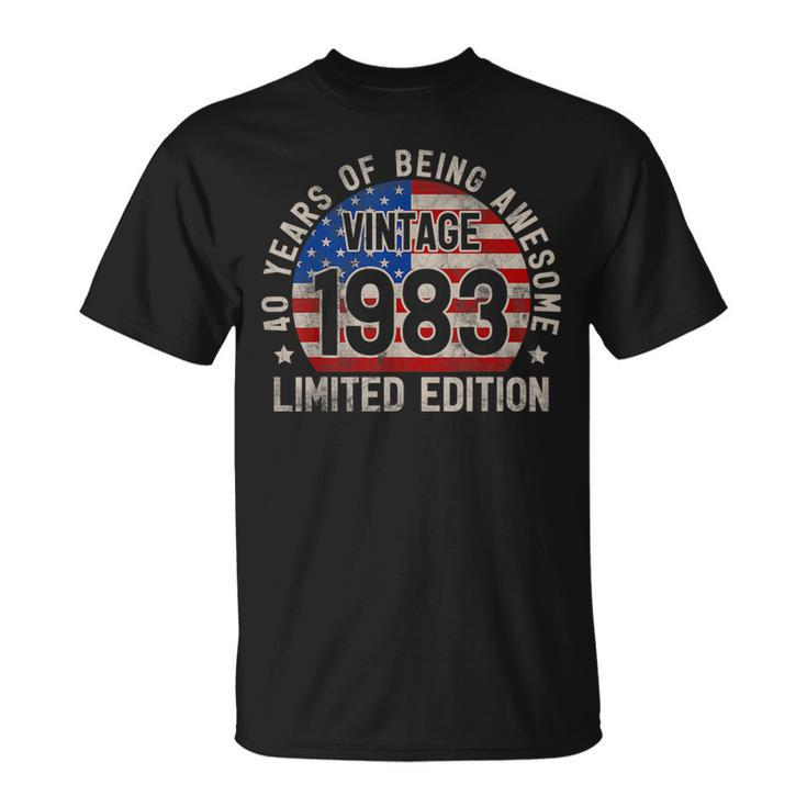 Vintage 1983 Turning 40 Bday Men 40 Years Old 40Th Birthday  Unisex T-Shirt
