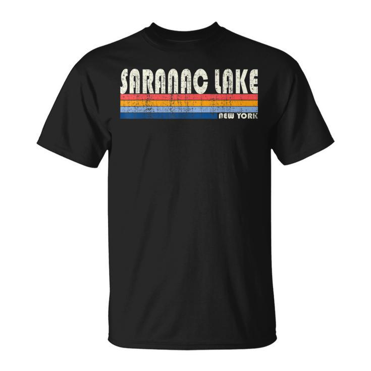 Vintage 70S 80S Style Saranac Lake Ny T-Shirt