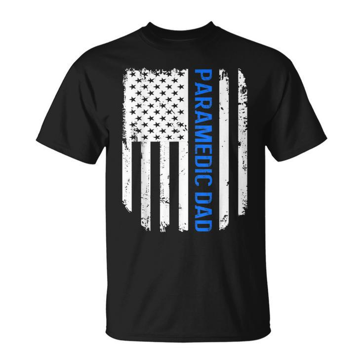 Vintage American Flag Proud Paramedic Dad  Unisex T-Shirt