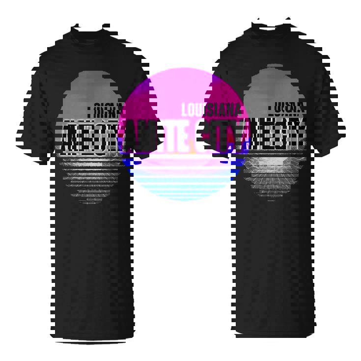 Vintage Amite City Vaporwave Louisiana T-Shirt