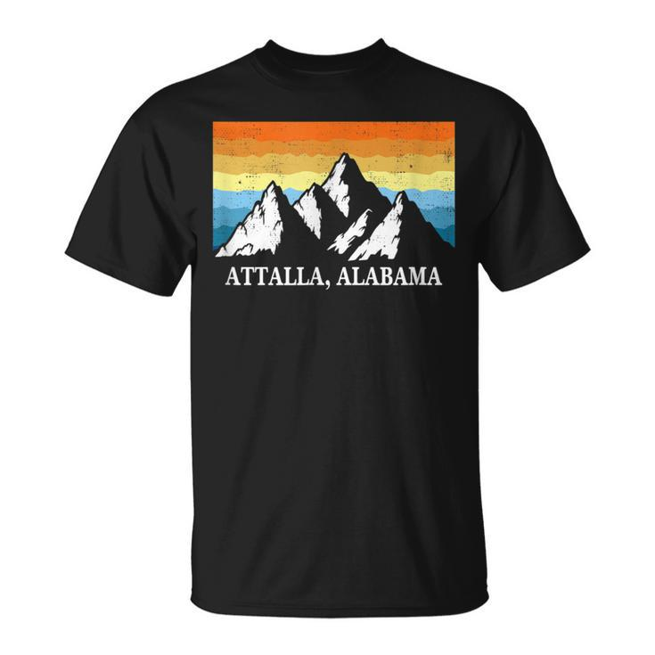 Vintage Attalla Alabama Mountain Hiking Souvenir Print T-Shirt