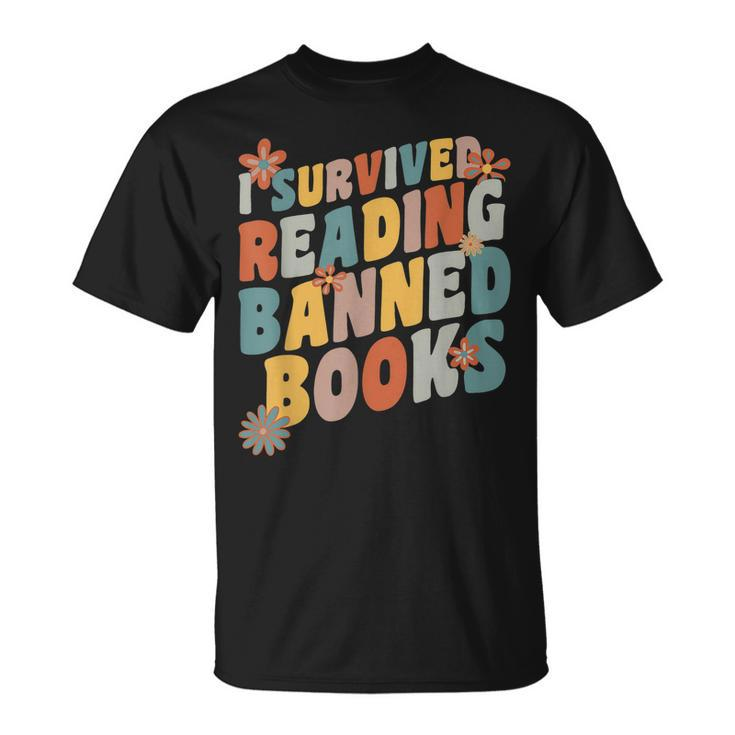 Vintage Book Lover I Survived Reading Banned Books Unisex T-Shirt