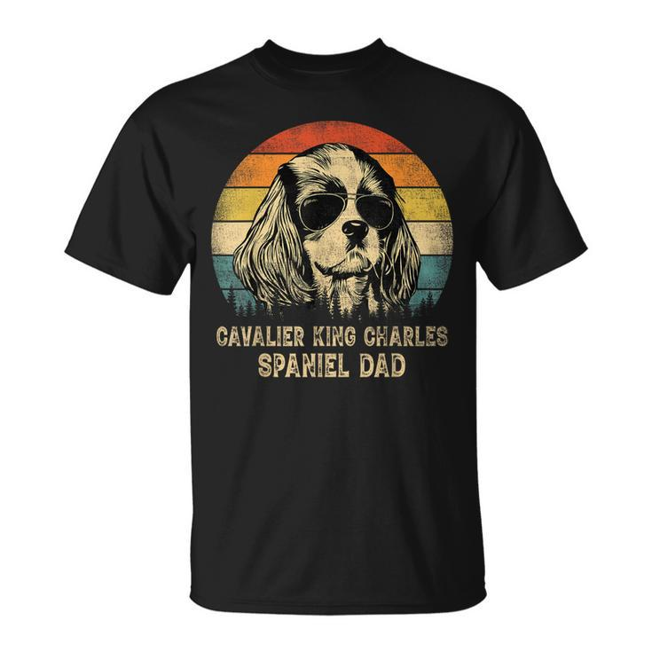 Vintage Cavalier King Charles Spaniel Dad Dog Fathers Day  Unisex T-Shirt