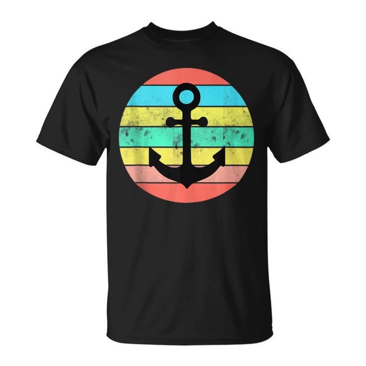 Vintage Distressed Nautical Anchor Boating Cute Retro Style  Unisex T-Shirt
