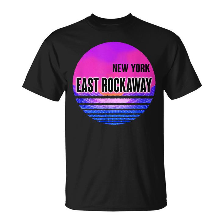 Vintage East Rockaway Vaporwave New York T-Shirt