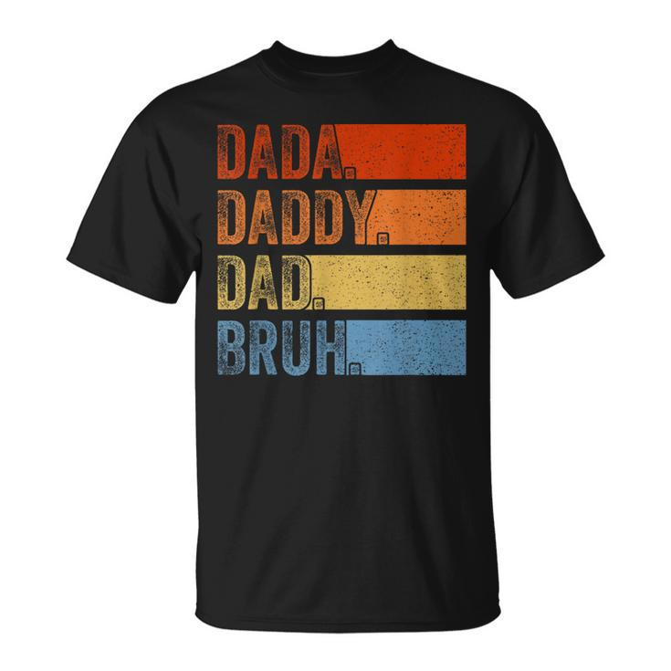 Vintage Fathers Day Dada Daddy Dad Bruh Tie Dye Unisex T-Shirt