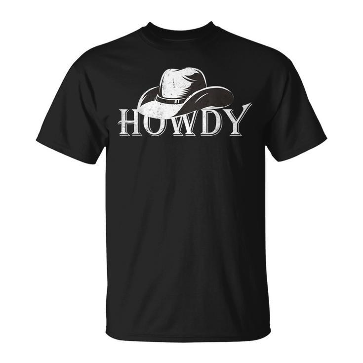 Vintage Howdy Rodeo Western Country Southern Cowboy Cowgirl Unisex T-Shirt