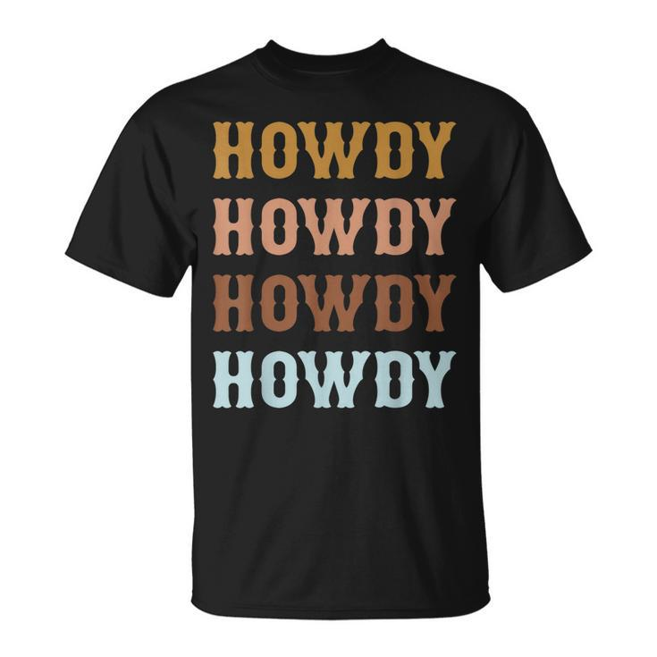 Vintage Howdy Rodeo Western Cowboy Country Cowgirl Unisex T-Shirt