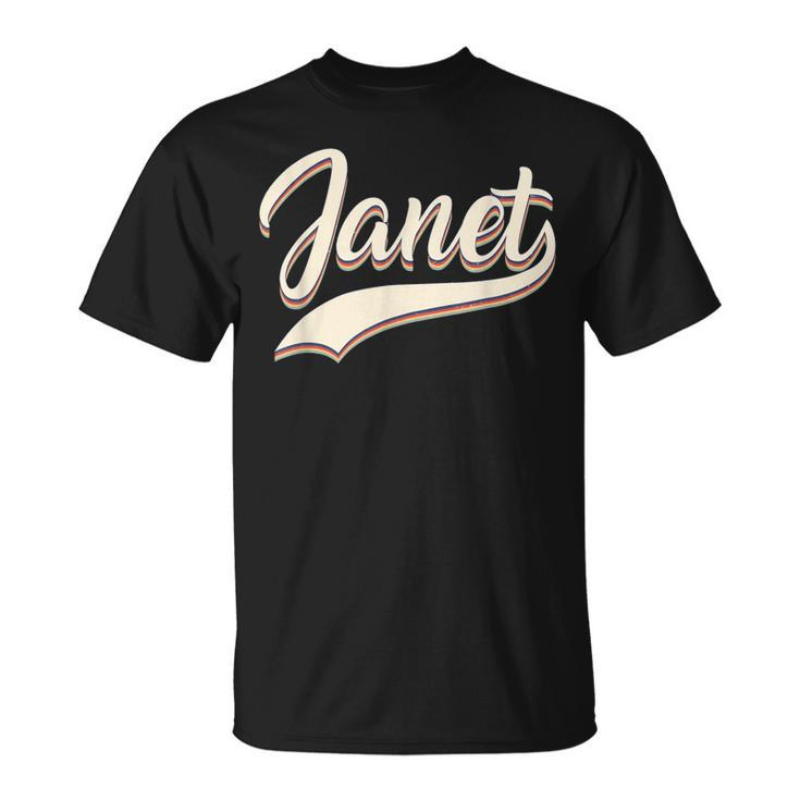 Vintage Janet Retro First Name Personalized 1970S Love Janet T-shirt