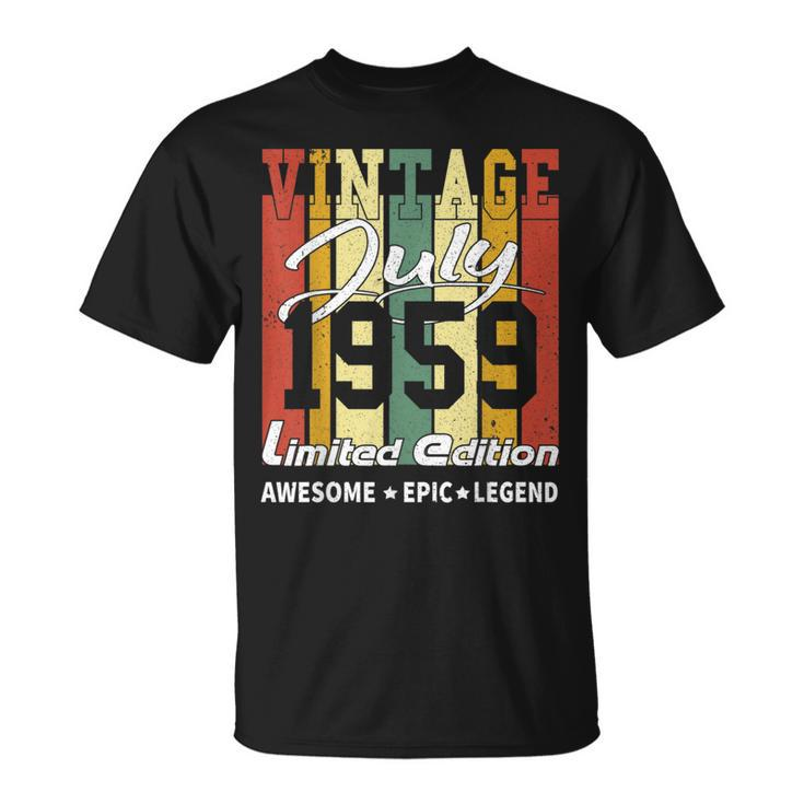 Vintage July 1959 Limited Edition Birthday Gift Unisex T-Shirt