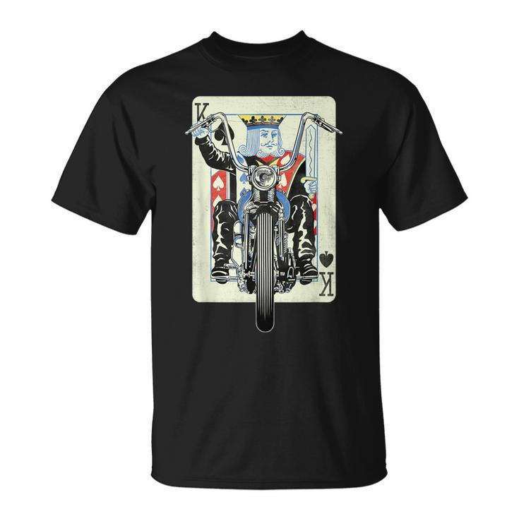 Vintage King Card Motorcycle Poker Black Jack Gambling Biker Unisex T-Shirt