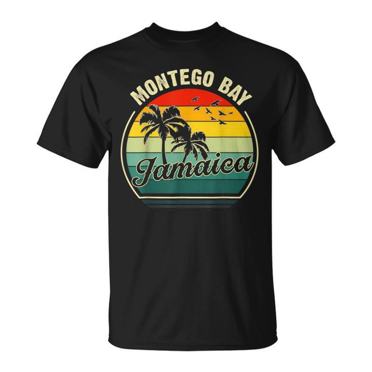 Vintage Montego Bay Beach Jamaica Summer Vacation Sunset  Vacation Funny Gifts Unisex T-Shirt