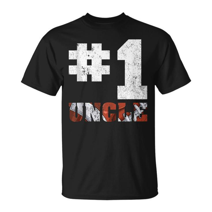 Vintage Number One American Football Uncle Fathers Day  Unisex T-Shirt