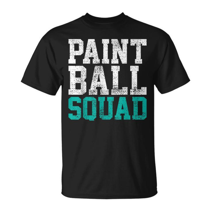 Vintage Paintball Squad Team Game Player T-Shirt