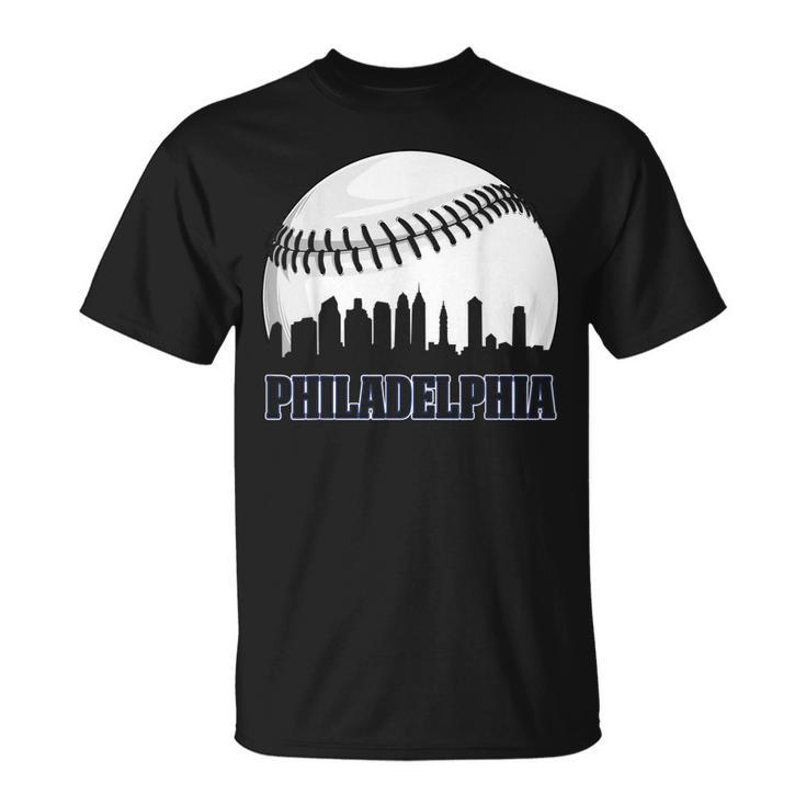 Vintage Philadelphia Baseball Skyline Retro Philly Cityscap  Unisex T-Shirt