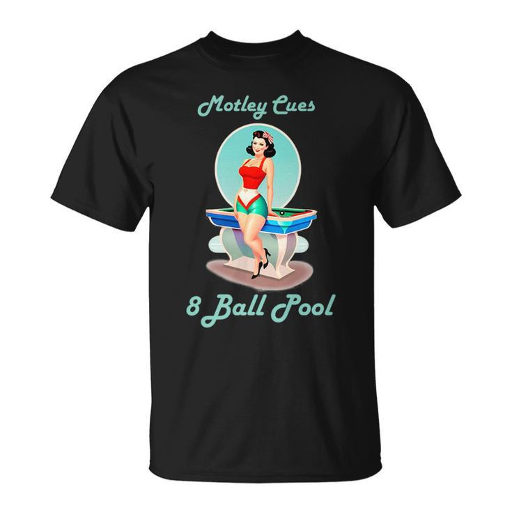 Vintage Pinup Billiards Pool Billiards Funny Gifts Unisex T-Shirt