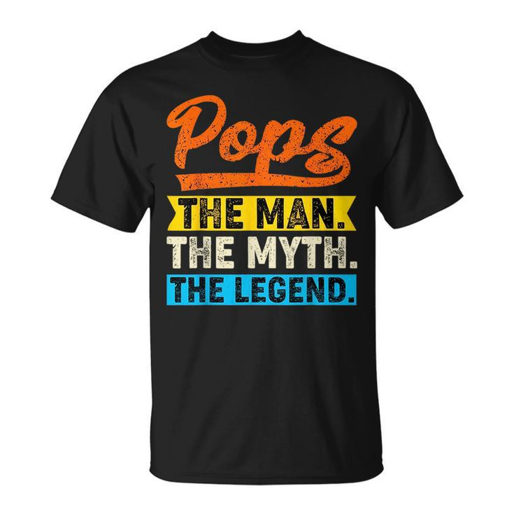 Vintage Pops The Man The Myth The Legend Fathers Day T-shirt
