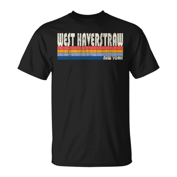 Vintage Retro 70S 80S Style Hometown Of West Haverstraw Ny T-Shirt