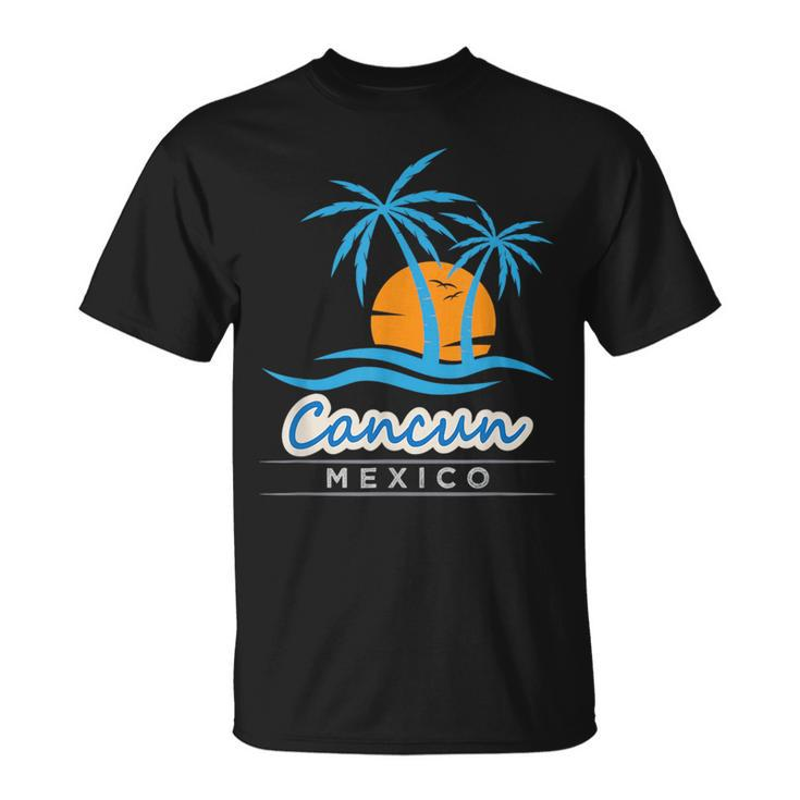 Vintage Retro Summer Vacation Mexico Cancun Beach  Vacation Funny Gifts Unisex T-Shirt