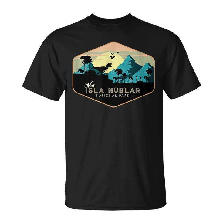 Vintage Retro Visit Isla Nublar National Park Dinosaur  Unisex T-Shirt