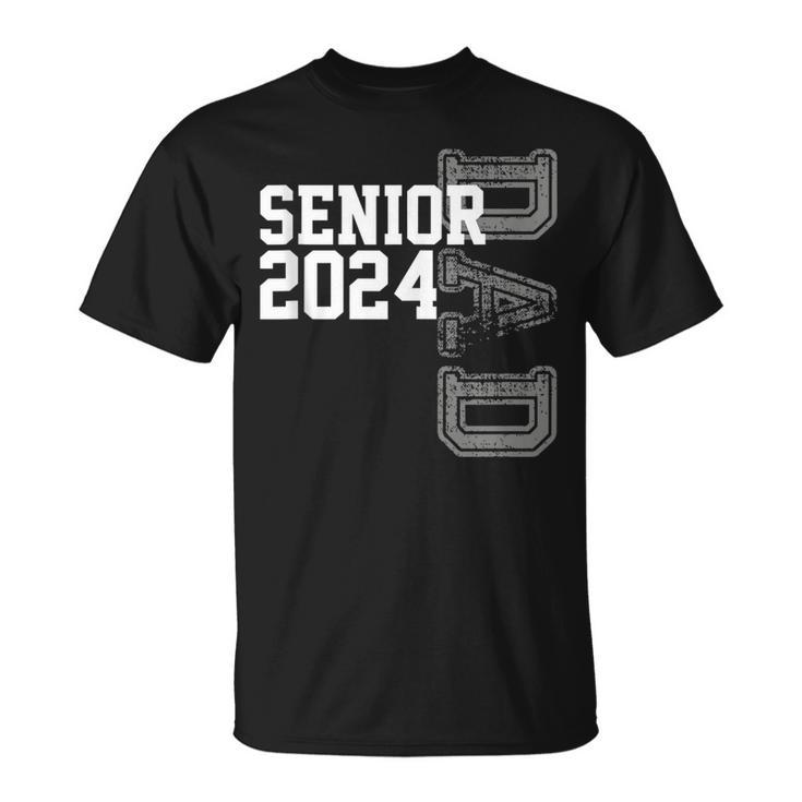 Vintage Senior 2024 Class Grad Proud Dad Class Of 2024 Unisex T-Shirt