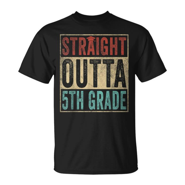 Vintage Straight Outta 5Th Grade Graduation Grad Unisex T-Shirt