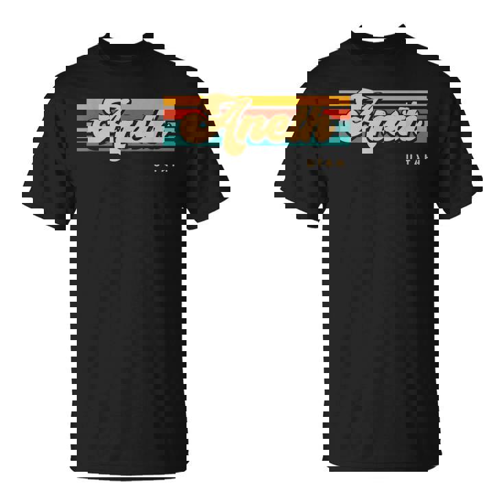 Vintage Sunset Stripes Aneth Utah T-Shirt
