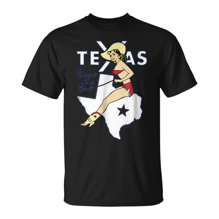 Vintage Texas Cowgirl Unisex T-Shirt