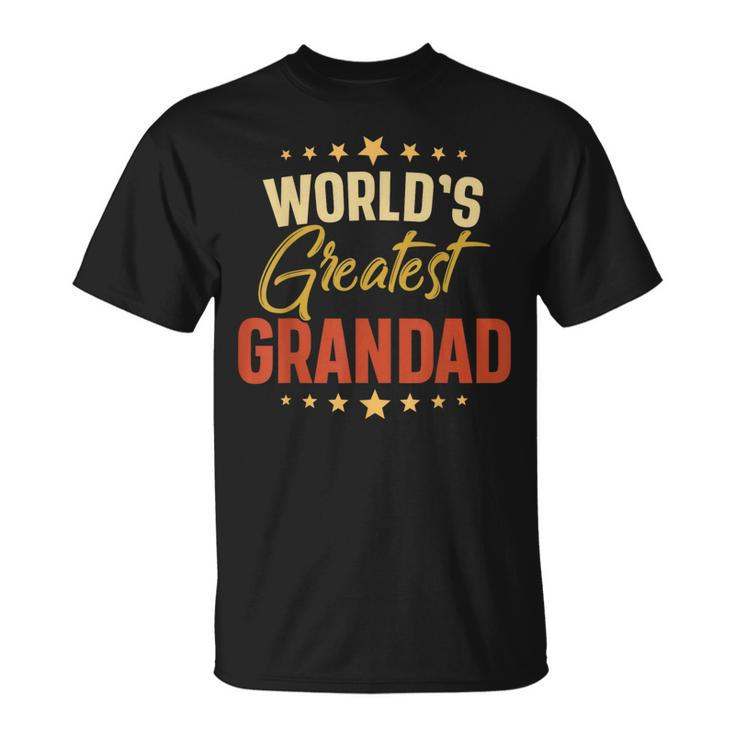 Vintage Worlds Greatest Grandad Dad Grandpa Fathers Day  Grandpa Funny Gifts Unisex T-Shirt