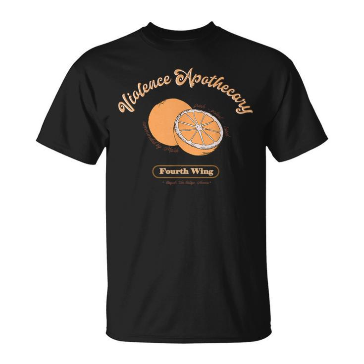 Violence Apothecary Fourth Wing Orange Book Lover Bookish T-Shirt