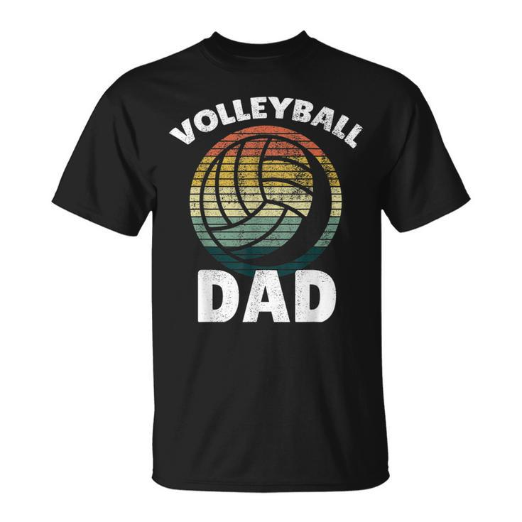 Volleyball Vintage I Dad Father Support Teamplayer Gift  Unisex T-Shirt