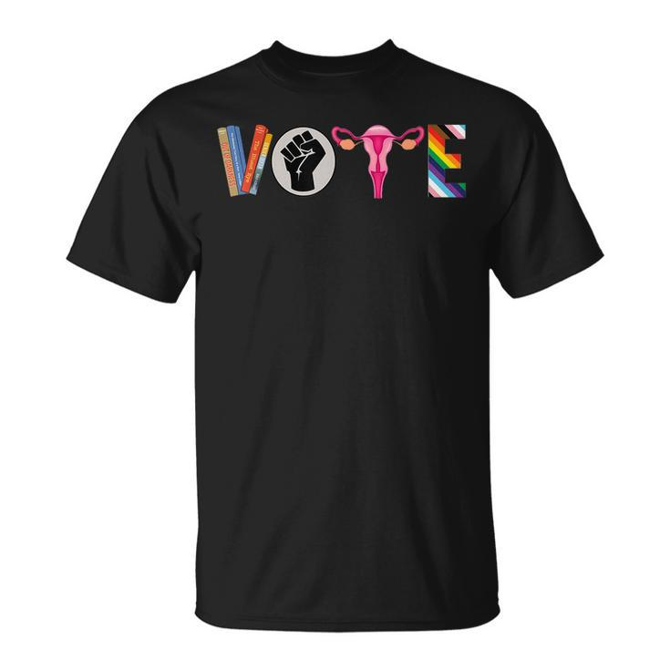 Vote Banned Books Reproductive Rights Blm Political Activism  Unisex T-Shirt