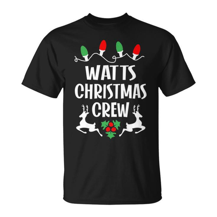 Watts Name Gift Christmas Crew Watts Unisex T-Shirt
