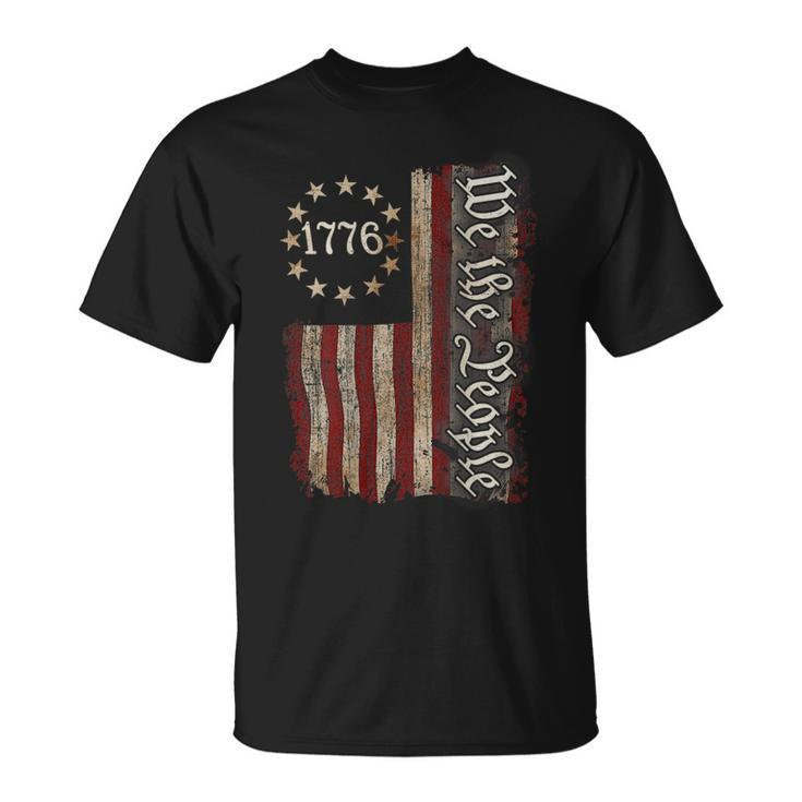We The People American History 1776 Independence Day On Back 1776 Funny Gifts Unisex T-Shirt