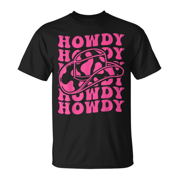 White Howdy Pink Country Western Cowgirl Southern Vintage Unisex T-Shirt