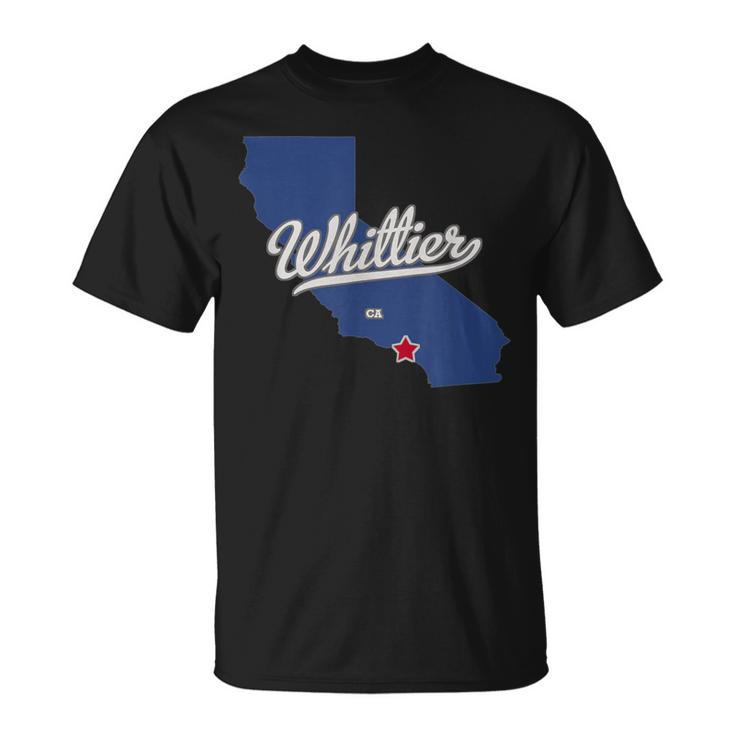 Whittier California Ca Map T-Shirt