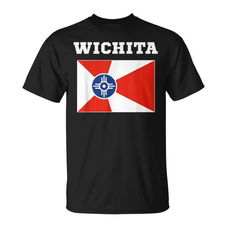 Wichita  Usa  Travel Kansas Flag Gift American  Unisex T-Shirt