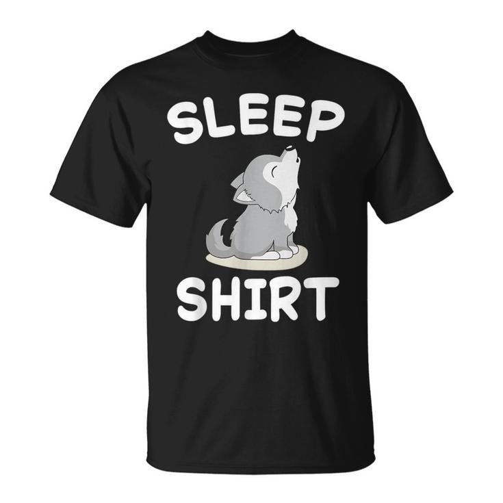 Wolf Nap Sleeping Pajama Nightgown T-Shirt