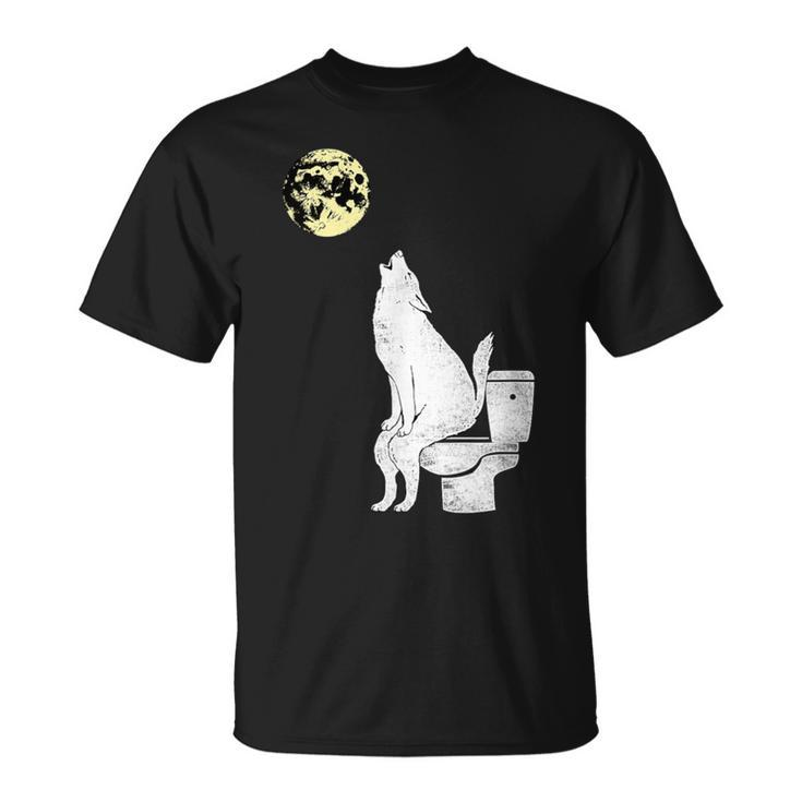 Wolf On The Toilet T-Shirt