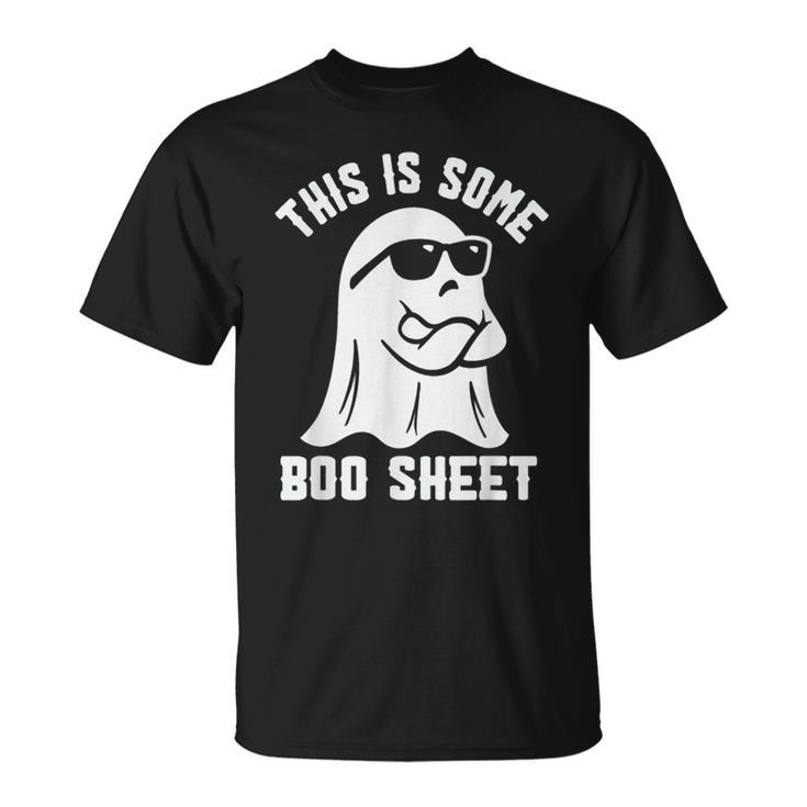 Women's Halloween This Is Some Boo Sheet Spooky Boo Ghost T-Shirt