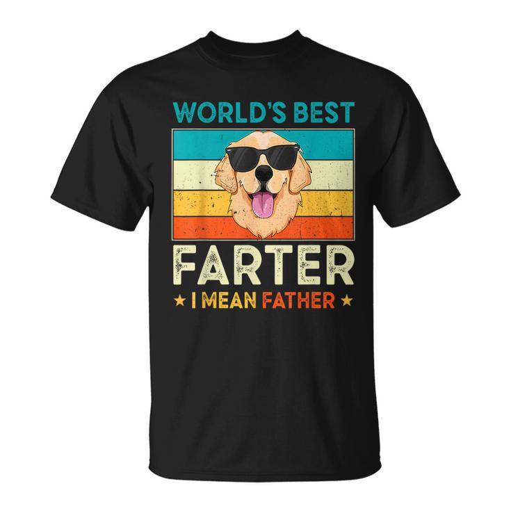 Worlds Best Farter I Mean Father Best Dad Ever Cool Dog Mens Unisex T-Shirt