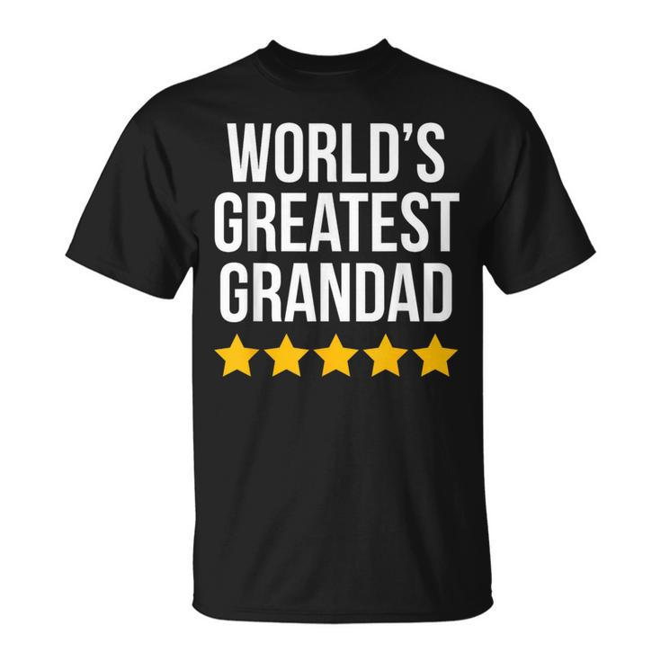 Worlds Greatest Grandad Grandpa Funny Fathers Day  Grandpa Funny Gifts Unisex T-Shirt
