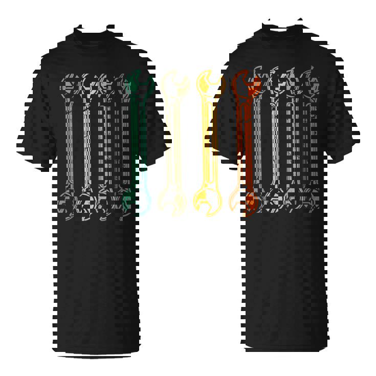 Wrenches Retro Car Mechanic Handyman Vintage Mechanic Funny Gifts Funny Gifts Unisex T-Shirt