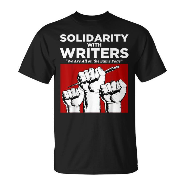 Writers Guild Of America On Strike Solidarity With Writers T-Shirt