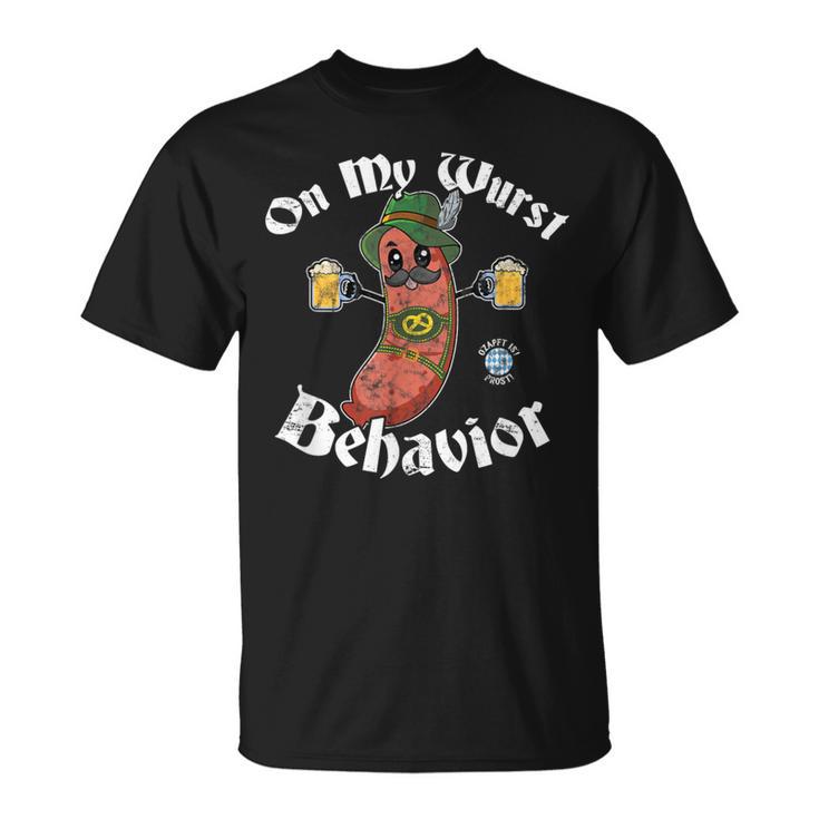 On My Wurst Behavior Bratwurst Oktoberfest T-Shirt