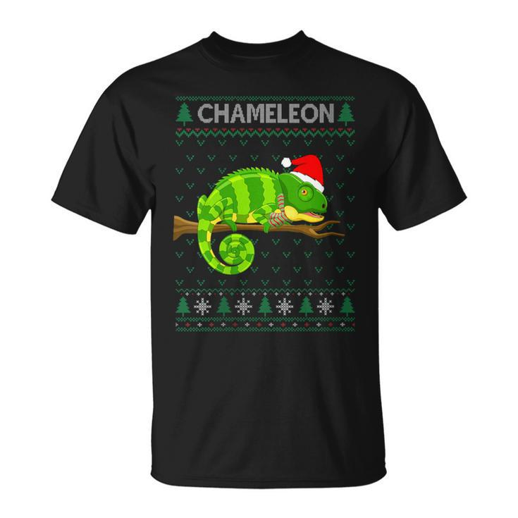 Xmas Chameleon  Ugly Christmas Sweater Party T-Shirt