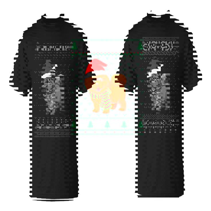 Xmas Chow Chow Dog Ugly Christmas Sweater Party T-Shirt