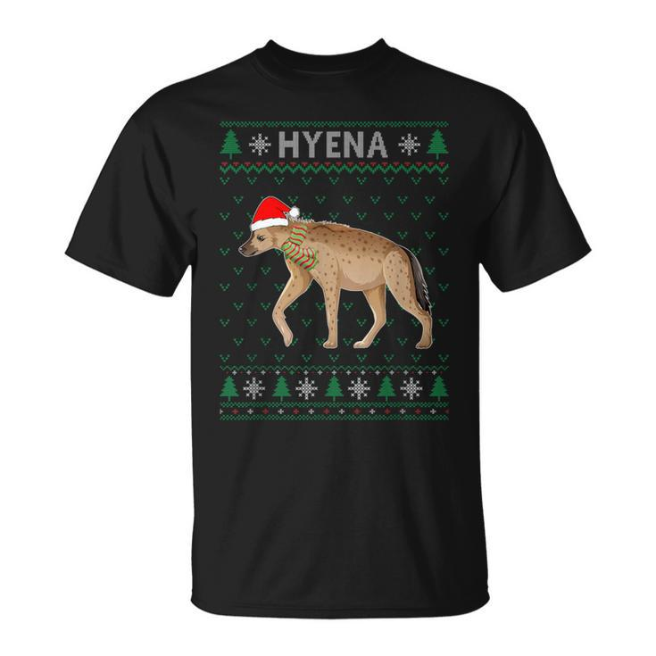 Xmas Hyena  Ugly Christmas Sweater Party T-Shirt